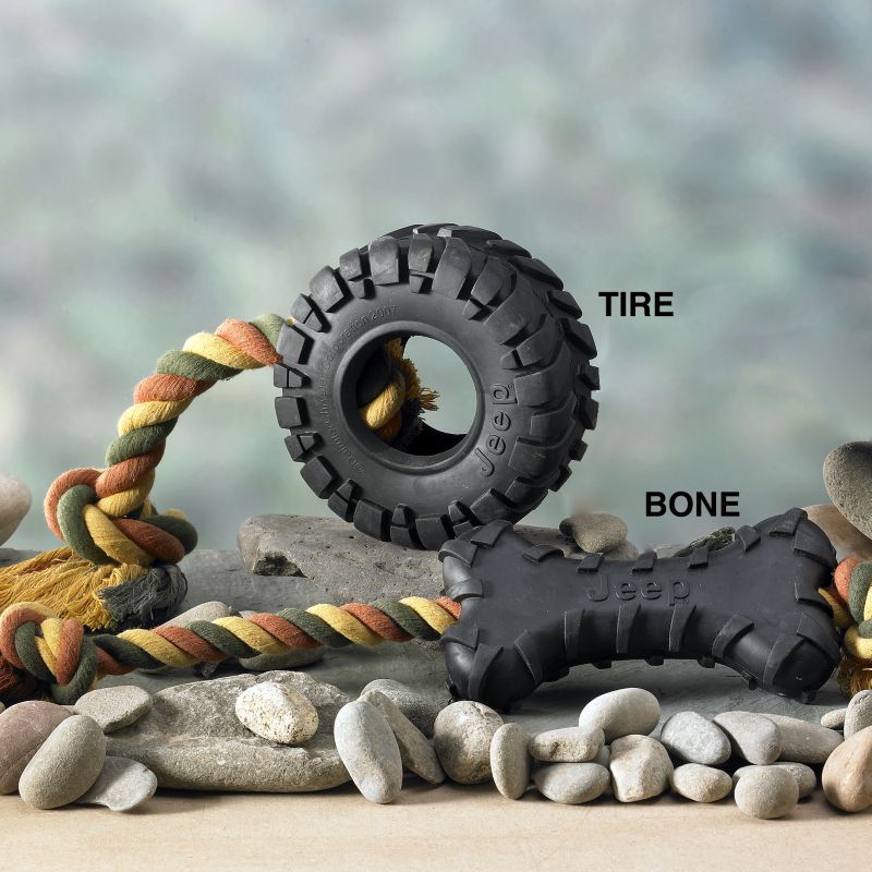 Jeep Rubber Dog Toy With Rope