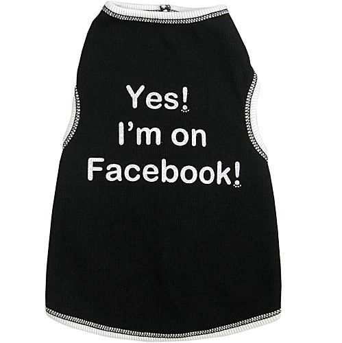 Yes, I'm on Facebook Dog Tank Top XSmall