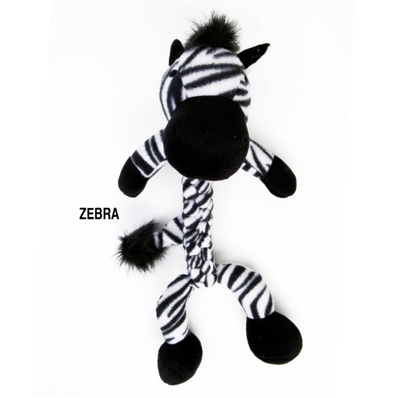 Kong Safari Braidz Dog Toy Small Zebra