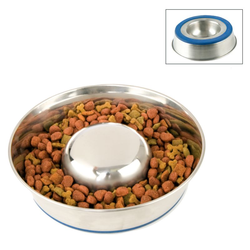 Durapet Slow Feed Stainless Steel Pet Bowl Small