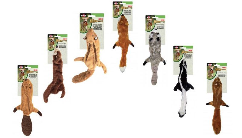 Mini Skinneeez Stuffing Free Dog Toy Raccoon