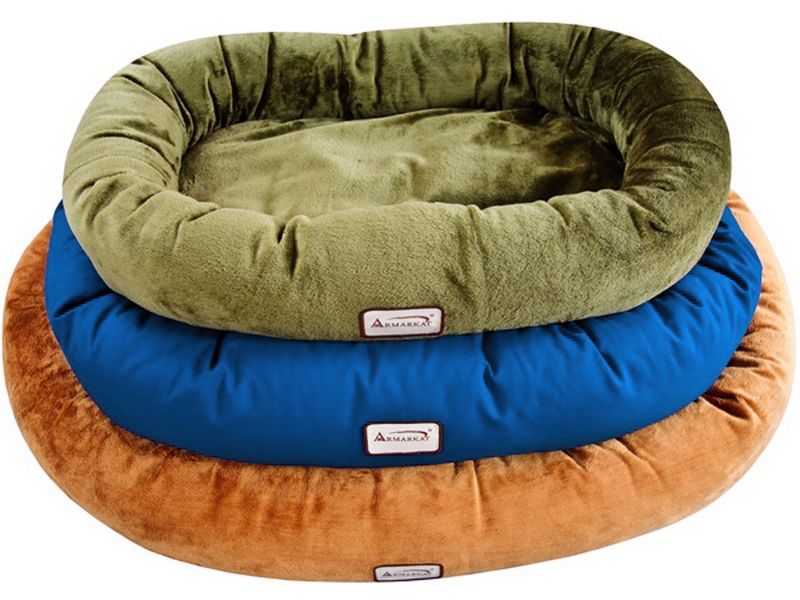 Waterproof Velvet Pet Bed Medium Brown