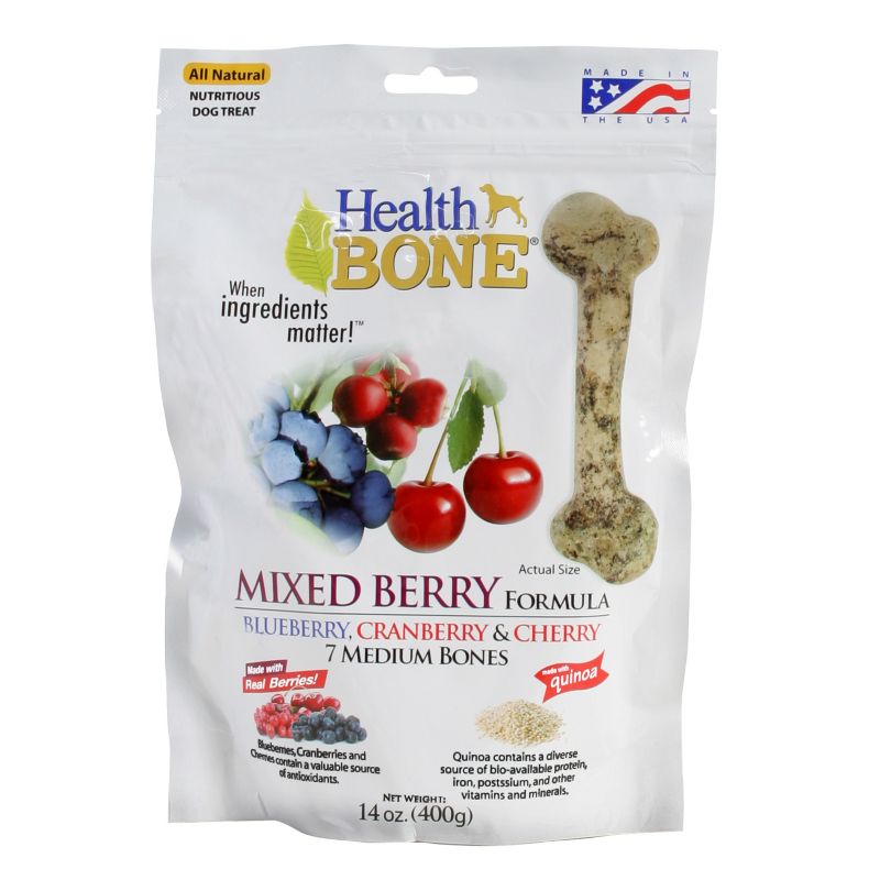 Health Bone Mixed Berry Bone Chew Dog Treat