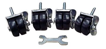Ascot Heavy Duty Twin Wheel Swivel Caster Set