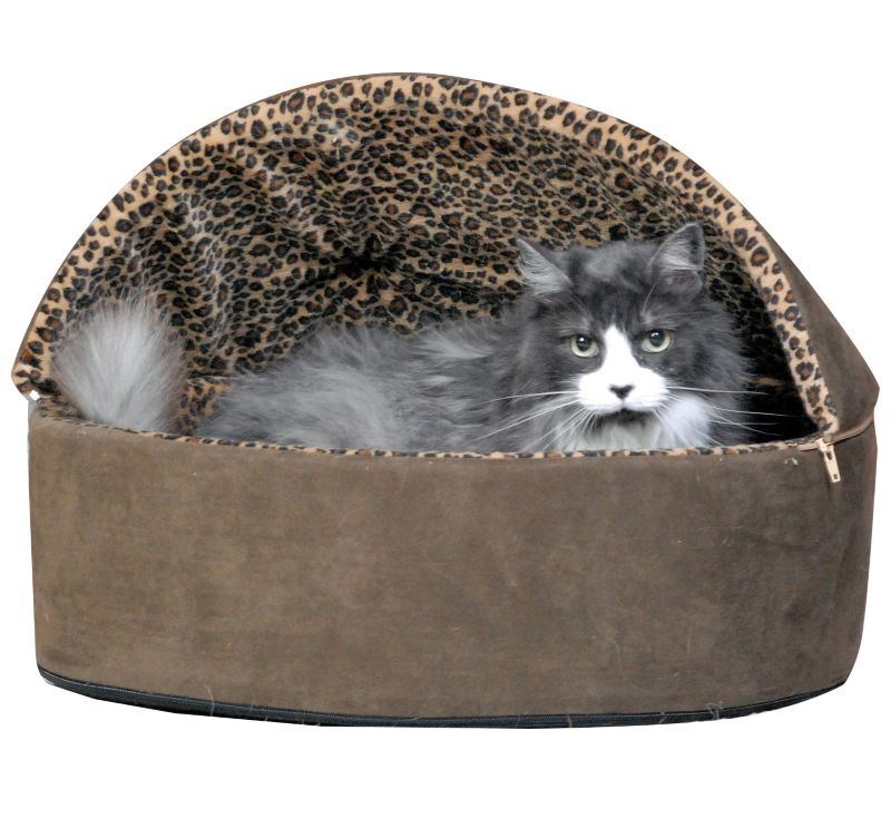 KH Mfg Deluxe Heated Cat Bed Large Mocha