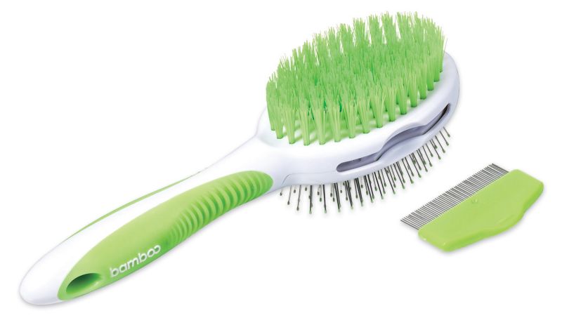 Bamboo Pin/Bristle Brush and Flea Comb