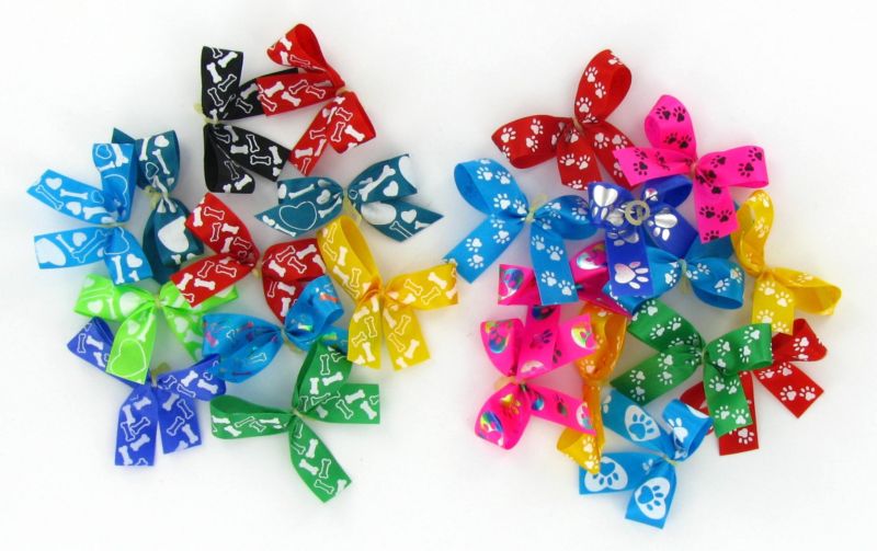 Pre-Tied Assorted Colors Grooming Bows