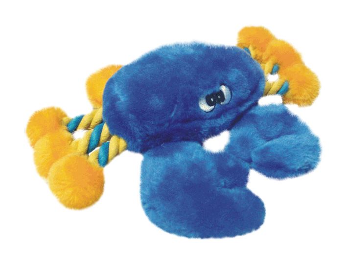 Patchwork Pet Plush Crab Dog Toy