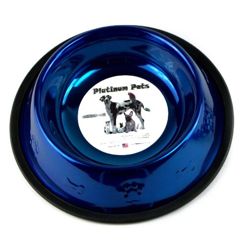 Embossed Non-Tip Stainless Dog Bowl