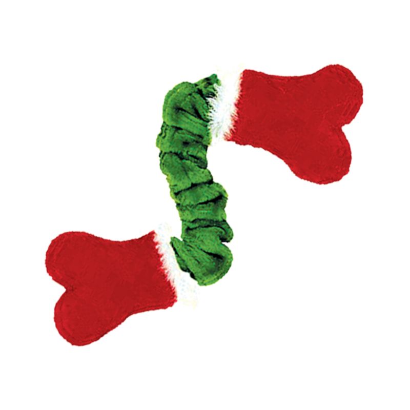 Holiday Bungee Bone Dog Toy
