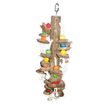 Happy Beaks Hanging Wood Cylinders Bird Toy