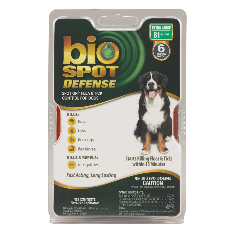 BioSpot Defense for Dogs 6 Month 81lbs and Over