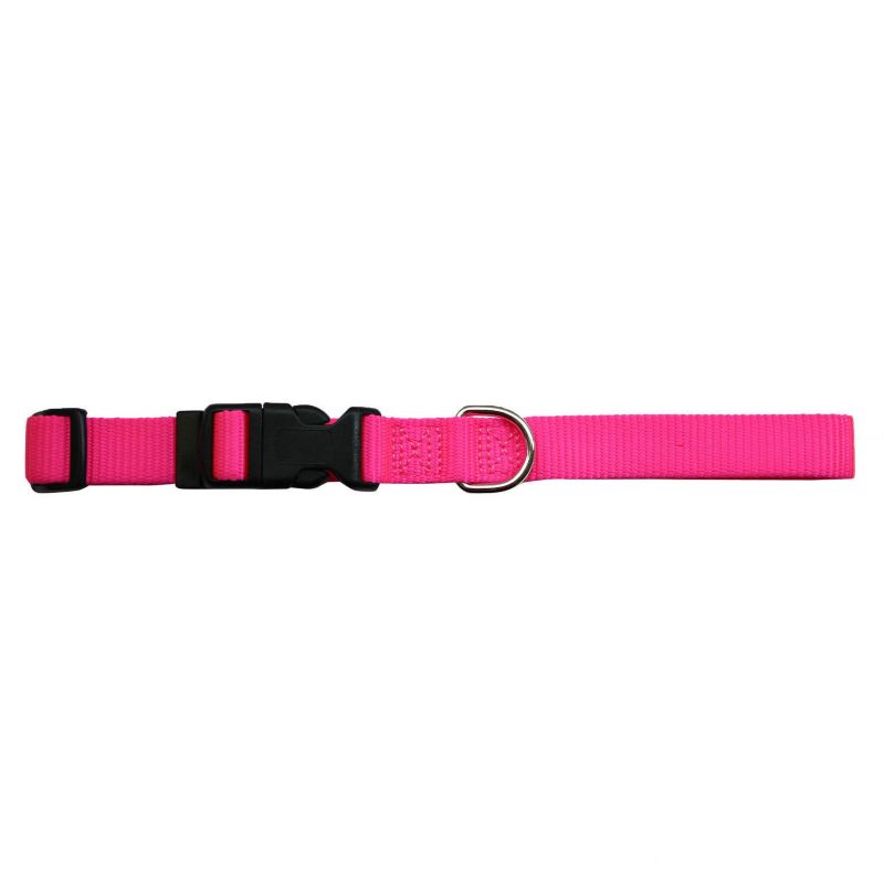 Kwik Klip Adjustable Dog Collar Large Neon Pink