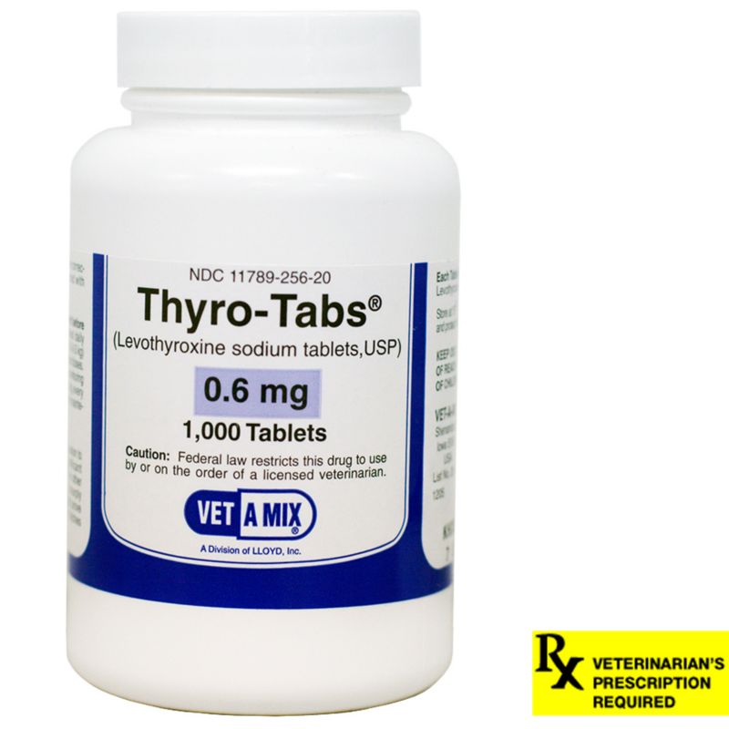 Thyro-Tabs for Dogs If your veterinarian says your dog has developed hypothyroidism, this means your dog's thyroid gland is not producing the required quantity of the thyroid hormone. Hypothyroidism can cause physical pain in your dog as well as changes in behavior, personality, and mood. But it doesn't have to be a life sentence to pain and misery; it can be treated very successfully with medication. Thyro Tabs help to replace the thyroid hormone that your dog's body needs and will quickly get your pet to feeling better. Ask your vet if Thyro Tabs are right for your dog, to regain his playfulness and energy. There are several different reasons your dog may develop hypothyroidism. The most common being a genetic disease known as autoimmune thyroiditis (or lymphocytic thyroiditis). Dogs are born with a normal functioning thyroid, which usually starts to act up at age 5 to 6 years. This makes detecting the disease harder since it is often confused with aging. If you are concerned your d