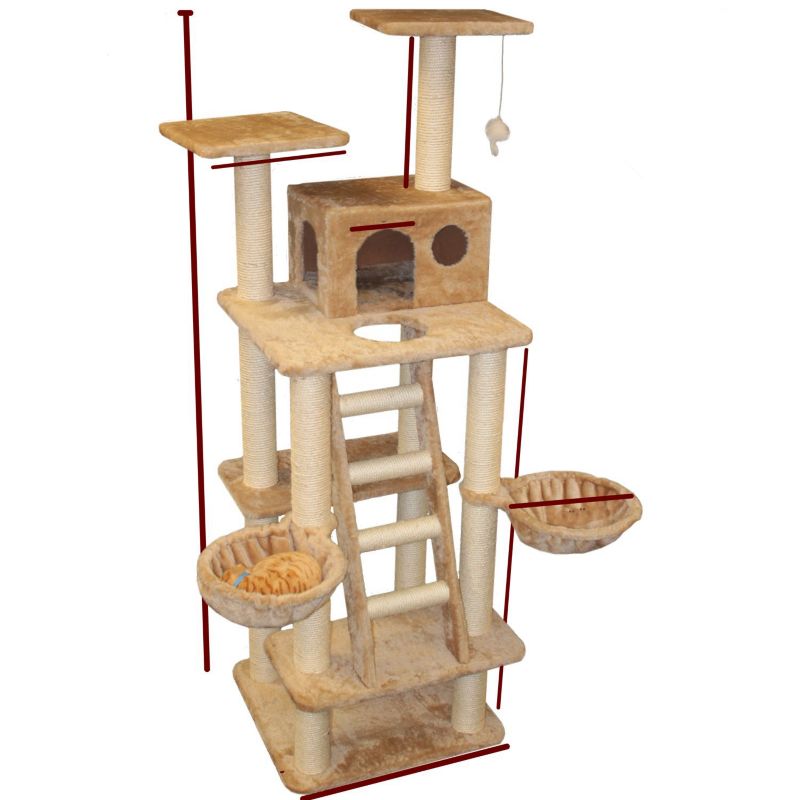 Majestic 72 Inch Casita Cat Furniture Tree