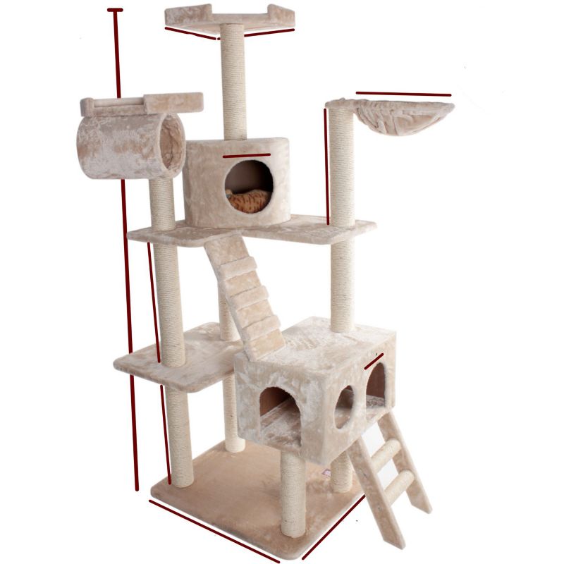 Majestic 73 Inch Casita Cat Furniture Tree