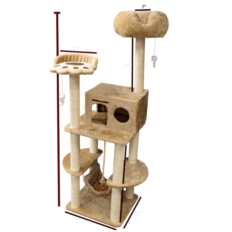 Majestic 76 Inch Casita Cat Furniture Tree