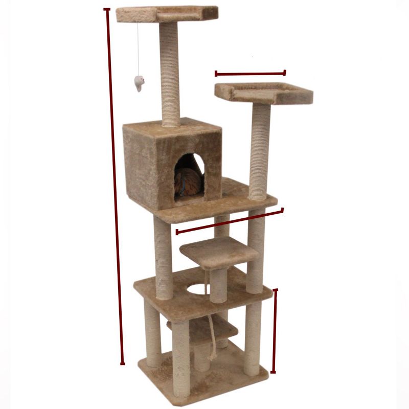 Majestic 78 Inch Casita Cat Furniture Tree