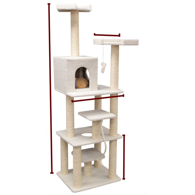 Majestic 78 Inch Bungalow Cat Furniture Tree