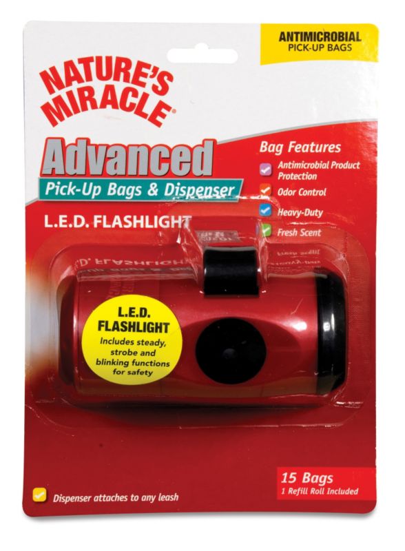 Flashlight Dog Pick-Up Waste Bag Dispenser