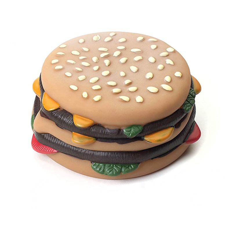 Spot Vinyl Hamburger Squeaker Dog Toy