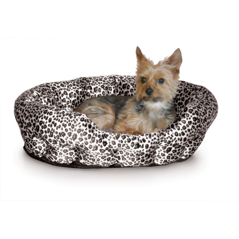 K and H Self Warming Nuzzle Nest Pet Bed Black