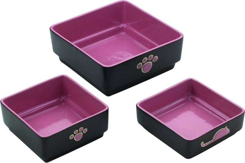 Ethical Pet Four Square Cat Dish Blue
