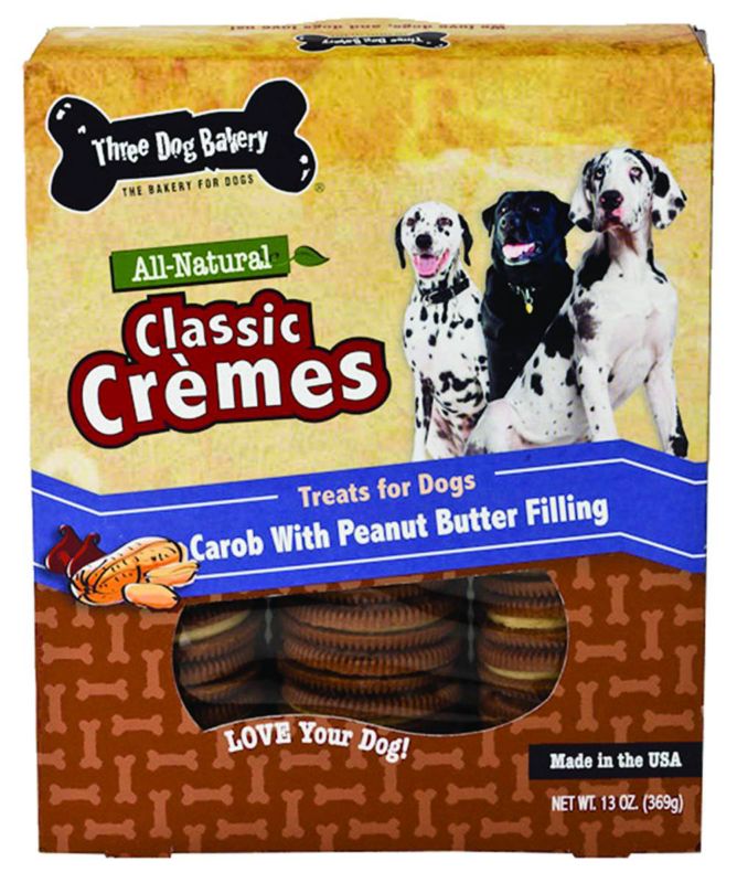 3 Dog Bakery Classic Creme Dog Treat Carob Peanut