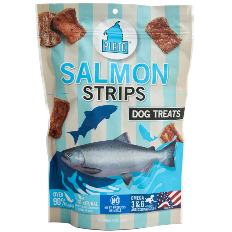 Plato Salmon Strips Dog Treat