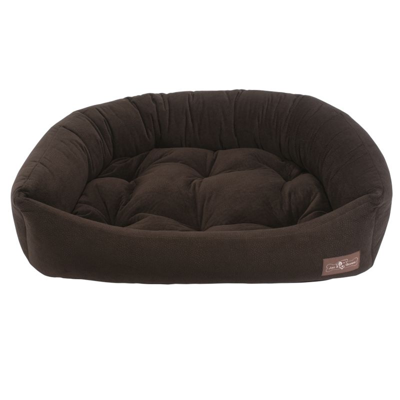 Jax and Bones Velour Espresso Dog Bed