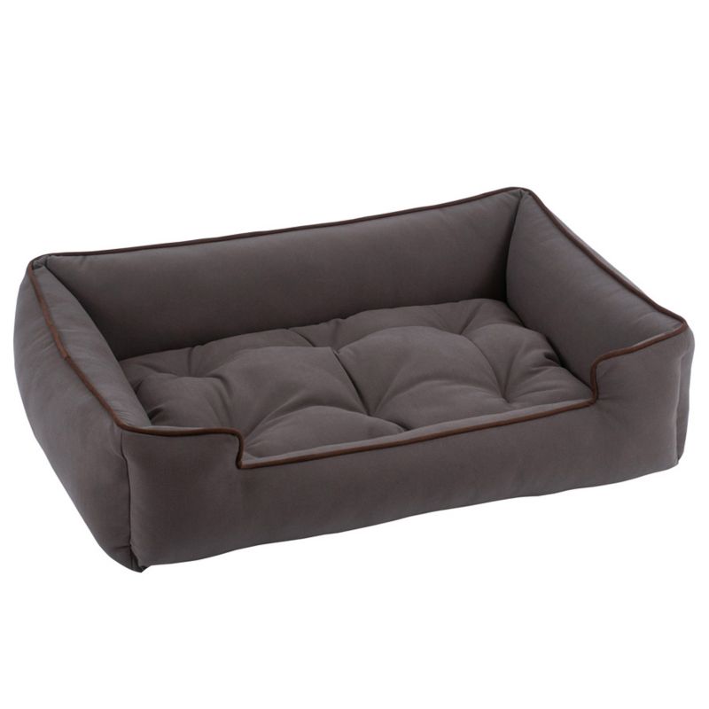 Jax and Bones Microsuede Pewter Dog Bed