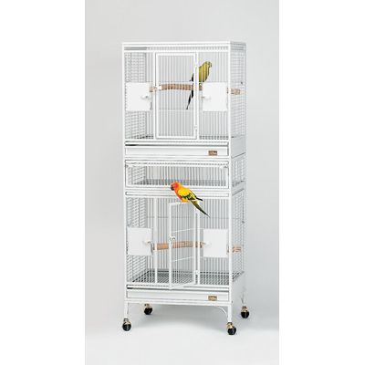Avian Adventures Multi Vista Bird Cage Pearl White