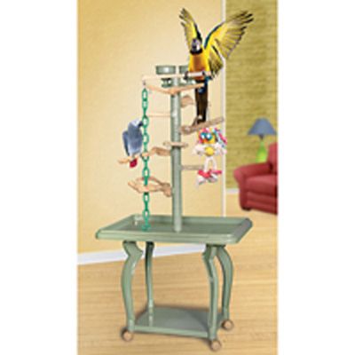 Deluxe Raised Jungle Perch Parrot Play Tower Large