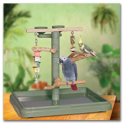 Tabletop Jungle Perch Parrot Play Tower Medium