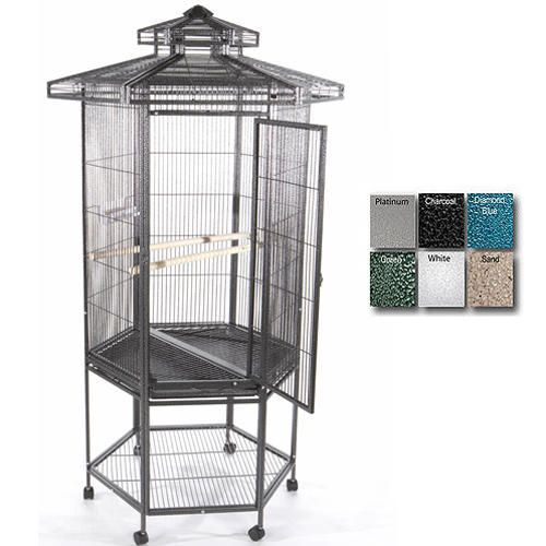 A and E Hexagonal Bird Cage
