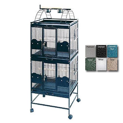 A and E Double Stack Playtop Bird Cage Black Best Price