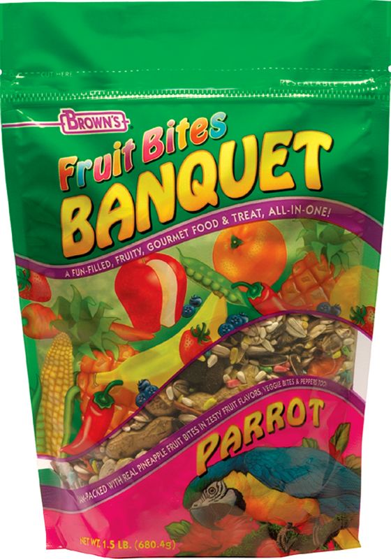 533563 KEE - Browns Fruit Bites Banquet Bird Food 6 Pack