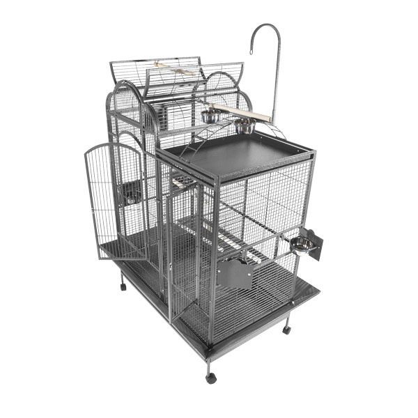 A and E Stainless Steel Split Level Bird Cage