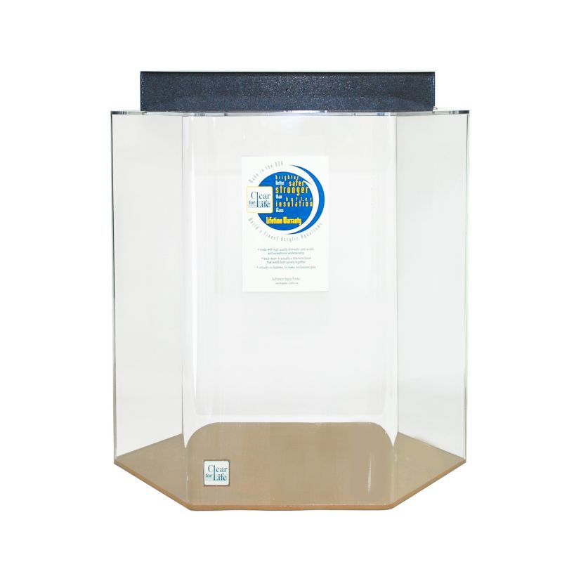 Acrylic Hexagon Aquarium 15 Gallon Black