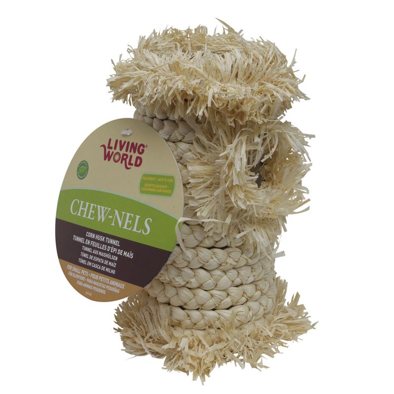 Living World Corn Husk Chew-nel for Small Pets