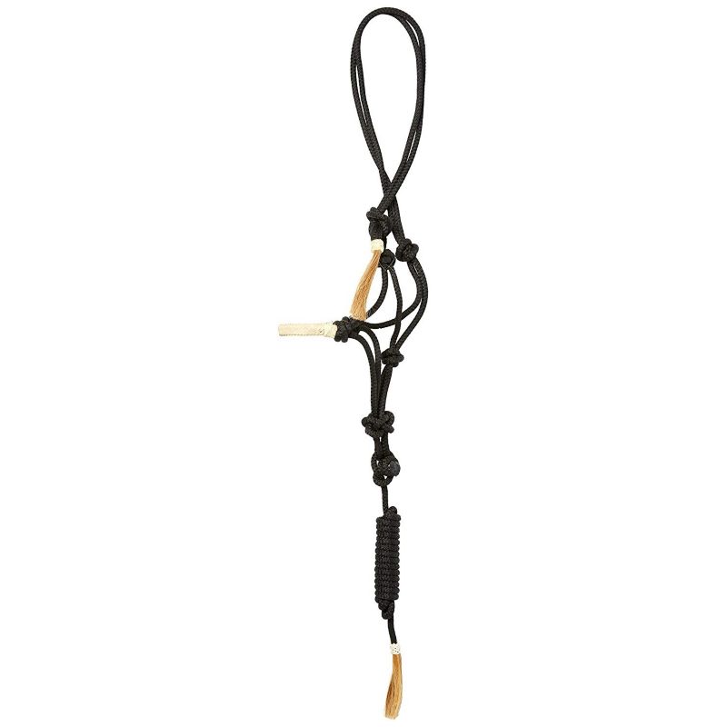 Basic Rawhide Poly Rope Halter w/Lead