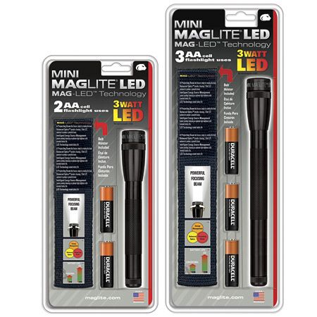 2AA Mini Mag LED Flashlight
