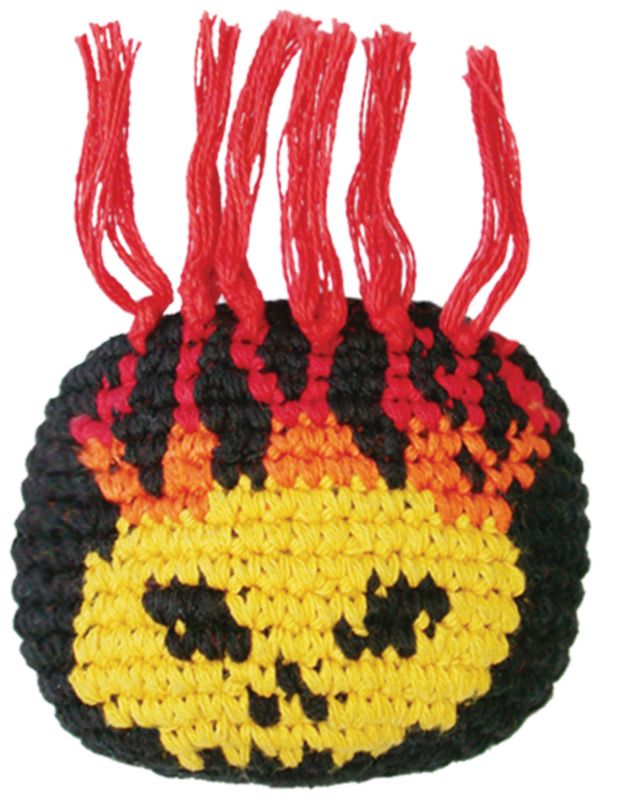 C11347 - Adventure Trading Flaming Hair Crocheted Footbag