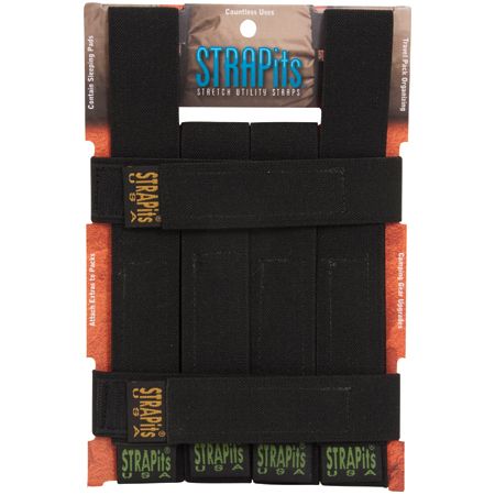 Strapits Stretch Utility Velcro Straps  6 Pack