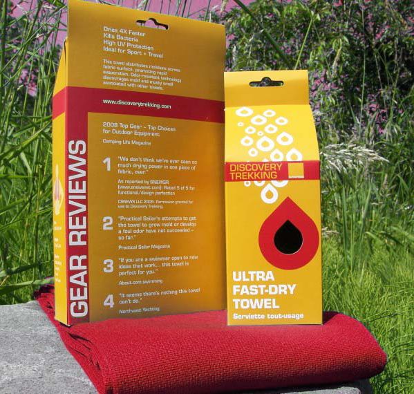 Discovery Trekking Fast-Dry Towel 16x18 In Red
