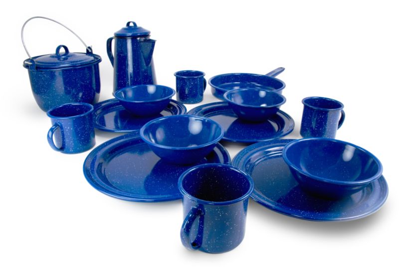 Gsi Outdoors Enamelware 16 Piece Camp Set
