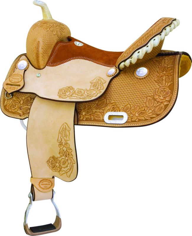 Saddlesmith Tyler Rose Barrel Saddle 14In Natural