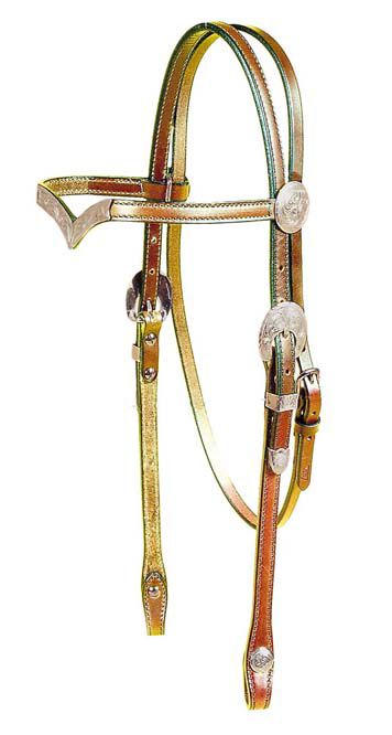 Tory Silver Oklahoma V Browband Headstall
