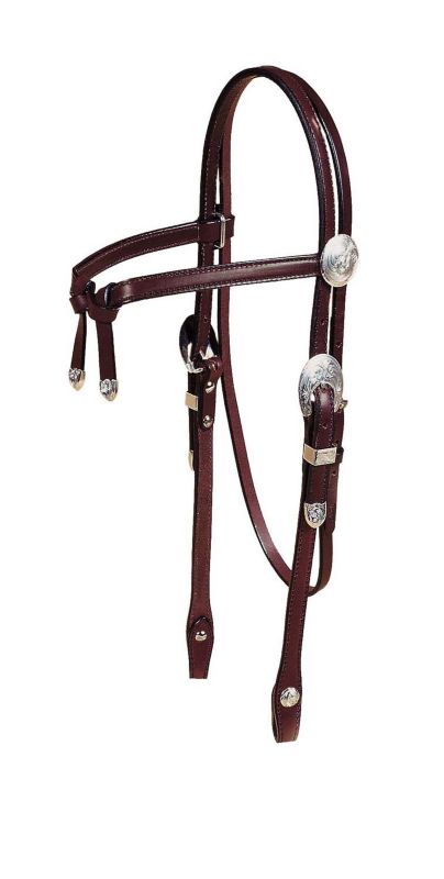 Tory Silver Knotted Browband Headstall