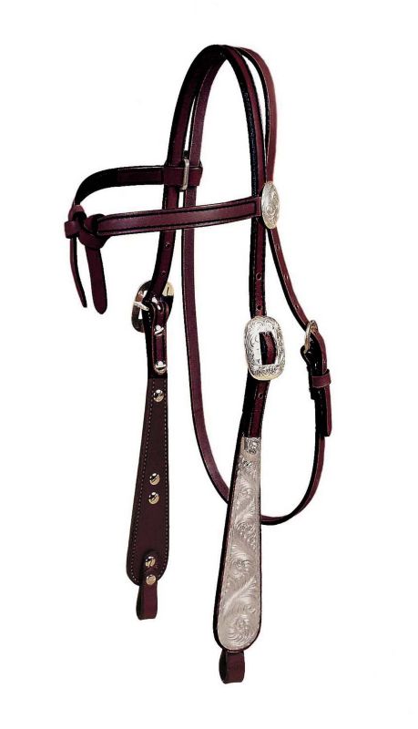 Tory Silver Buckaroo Knotted Browband Headstall